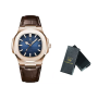 Men's Quartz Watch: Luminous Waterproof Stainless Steel Genuine Leather