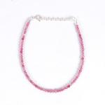 Pink Tourmaline Gemstone Beaded Bracelet - Pink Tourmaline