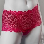 Fuchsia Pink Dentelle Lace Brazillian Knickers - XS