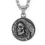 Wheat Chain Stainless Steel Punk Jewelry Necklace - Skull Pendant