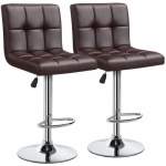Smte Bar Stools Kitchen Counter Stools ? 2 Pack- Brown Colour With Keychain