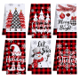 Christmas Kitchen Towels Waffle Set Of 6