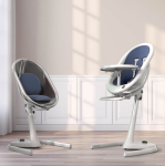 Mima Moon High Chair White - White Denim