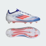 Adidas Unisex F50 Pro Fg Soccer Boots In Cloud White Solar Red Lucid Blue - Cloud White Solar Red Lucid