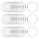 Gostwo 30 Pack Stainless Steel Wire Keychains Cable Key Ring For Hanging Id Tags Or Luggage Tags 6 Inch 2MM Key Chain Silver