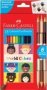 Faber-Castell 12 Hexagonal Ecopencils Plus 3 Bicolor-world Colours Pack Of 15