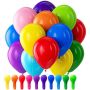 50 Piece - Colourful Latex Party Balloons For Celebrations & Events