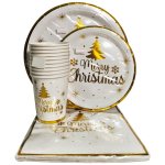 Christmas Gold Paperplate Set 40PC