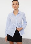 Striped Fitted Shirt - Blue