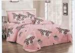 Smte Bedspread Set 5 Piece Microfiber F14 D1 Pink Double With Keychain