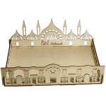 Wooden Eid Mubarak Mosque Minarets Tray