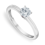 White Gold 0.50CT Moissanite Solitaire Womens Ring