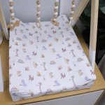 Changing Mat Cover Winnie The Pooh Cartoonish Check