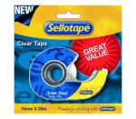 Sellotape Clear 18MM X 20M Tape With Dispenser Each