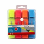 Highlighter Markers Pouch 4 Yellow - Pink - Blue - Orange
