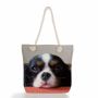 Digital Printed Beach Bag - Puppy Black