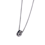 Luxury Men's Stainless Steel Zircon Pendant Necklace With Box Chain