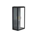 Rubik Metal And Glass Outdoor bathroom Wall Light Black