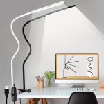 1PC LED Desk Lamp Dlxtech Swing Arm Table Lamp With Clamp Flexible Gooseneck Task Lamp Eye-caring Architect Desk Light USB Power