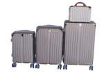 Smte Hardside Abs Spinner Luggage Set Gold 4-PIECE With Keychain