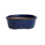 Japanese Ruri Glazed Deep Oval Containers - Medium 185 L X 140 W X 65MM H