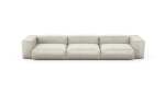 Three Module Sofa - Velvet - Creme - 377CM X 115CM