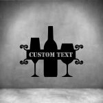 Wine 1 With Custom Text - 300MM Grey