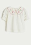 Embroidered-motif Blouse - Cream