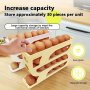 New Home Automatic Rolling Egg Storage Box Kitchen Refrigerator Side Door Egg Preservation Rack 30 Egg Boxes