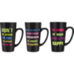 Black Neon Words Coffee Mug 450ML