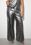 Co-ord Metallic Wide Leg - Silver