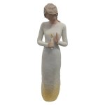 Resin Vigil Christmas Figure White And Gold 25CM