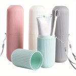 1PC Portable Travel Toothbrush Box Set Rinse Cup With Cap Toothpaste Tooth Cartridge Toothbrush Storage Box Rinse Cup