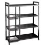 Decor Kitchen Bedroom 4-TIER Metal Heavy Duty Storage Shelving Unit