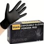 20/50/100PCS Black Disposable Gloves Latex-free Powder-free Suitable For Household Cleaning Restaurant Cleaning Cooking Cleaning Pet Bathing Manicure And Beauty Etc. Sizes Available: Small Medium