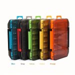 Compact Double-sided Waterproof Fishing Tackle Box - Durable PC Material Ideal For Hooks & Lures Storage