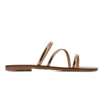 Strappy Slip-on Sandals -gold