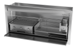 Combo Braai Wood & Gas Stainless Steel 5 Sizes - 1800MM Combo Insert Braai Full 304 Stainless Steel