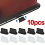 10-Pack Silicone Anti-Dust Plugs For Type-C Mobile Phone Charging Ports - Durable Protective Covers