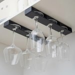 Space-saving Under Cabinet Wine Glass Holder - Multifunctional Stemware Rack For Kitchen & Bar Storage Kitchen Storage Cabinet K