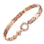 Elegant Women's Titanium Steel Magnetic Bracelet 3500 Gauss