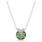 SWAROVSKI Bella V Pendant Round Cut Green Gold-tone Plated