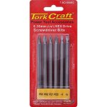 Tork Craft 6PC Pz Ph & Sl 100MM Pwr Insert Bit Set T SC10006C