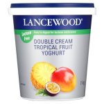 Lancewood Lactose Free Tropical Fruit Yoghurt 1KG