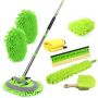Car Wash Brush With Long Handle Car Wash Mop Mitt Chenille Car Cleaning Kit