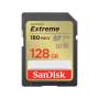SanDisk Extreme Sd Uhs I 128GB Card For 4K Video For Dslr And Mirrorless Cameras 180MB/S Read & 90MB/S Write Lifetime Warranty