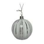 ABJ444940-2 Bauble 8CM With Golden Rims - Silver