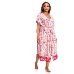Donnay Plus Size Floral Glam Gown - Pink Ground