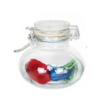 6PACK Belley Cliptop Jar 8X4.5 Cm 180 Ml