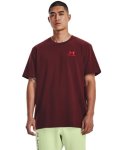 Men's Ua Logo Embroidered Heavyweight Short Sleeve - Chestnut Red Sm